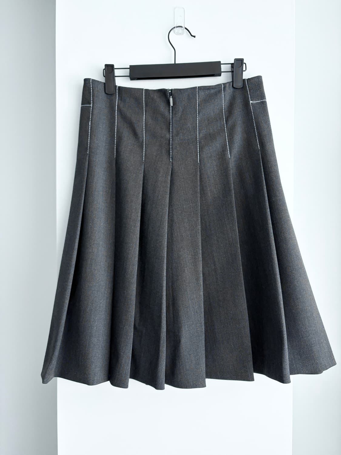 Neil Barrett 닐바렛 그레이 플리츠 스커트 38 상품이미지2