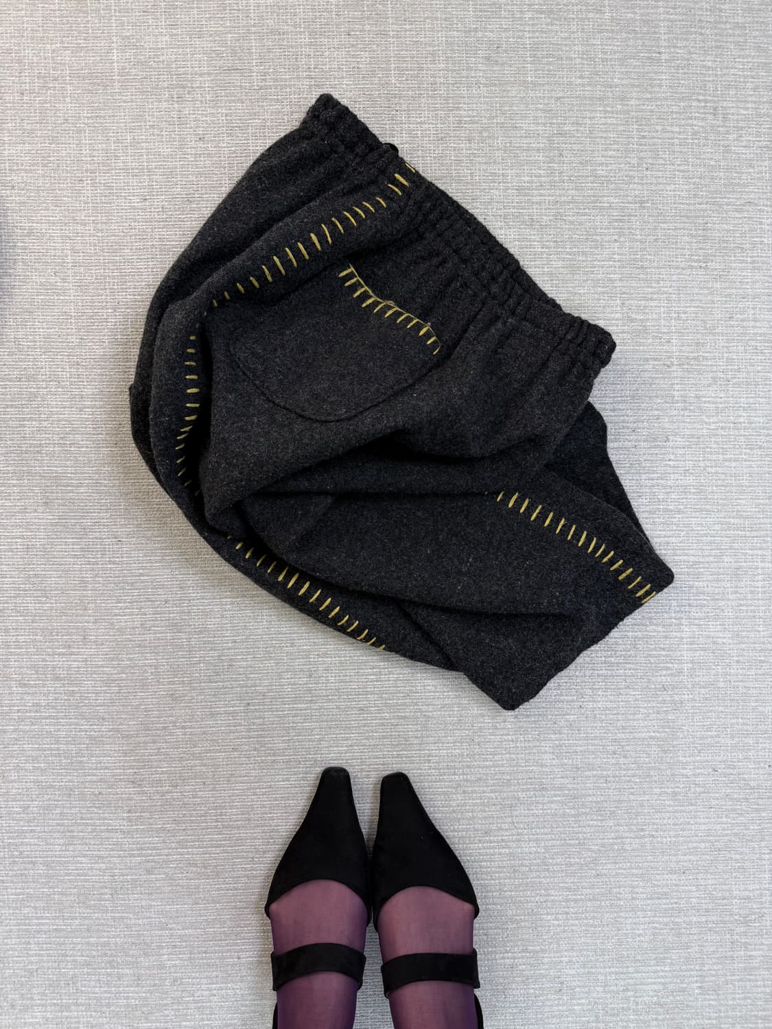 Plus oton 스티치 울 스커트 상품이미지10