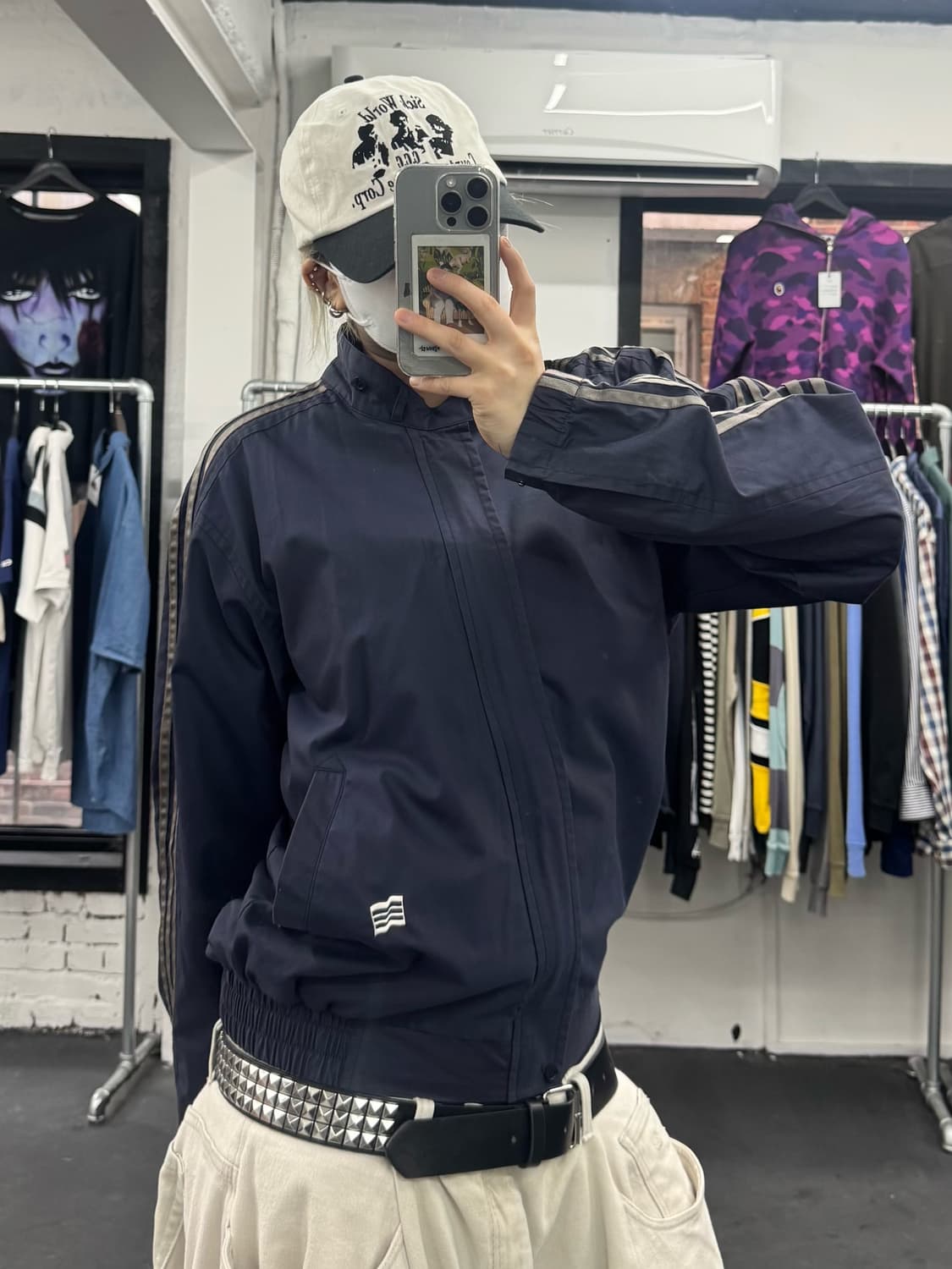 아디다스 넥버클 코튼 자켓 상품이미지4