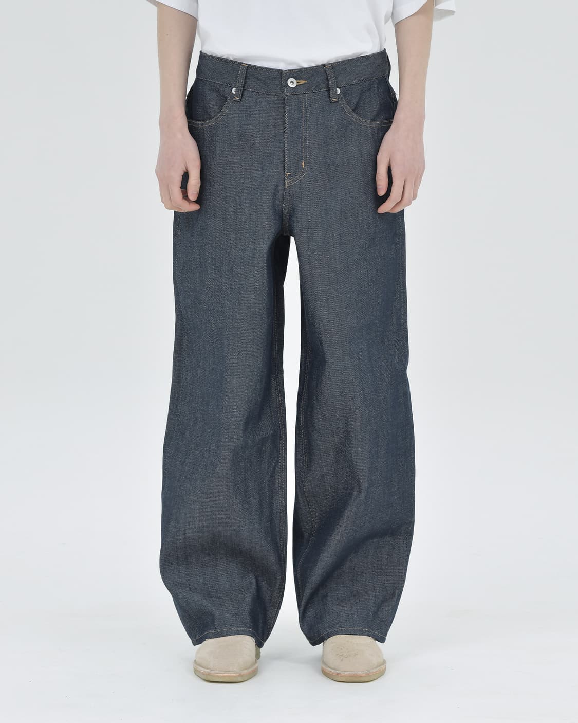 브라운야드 와이드 데님 인디고 4사이즈 상품이미지1