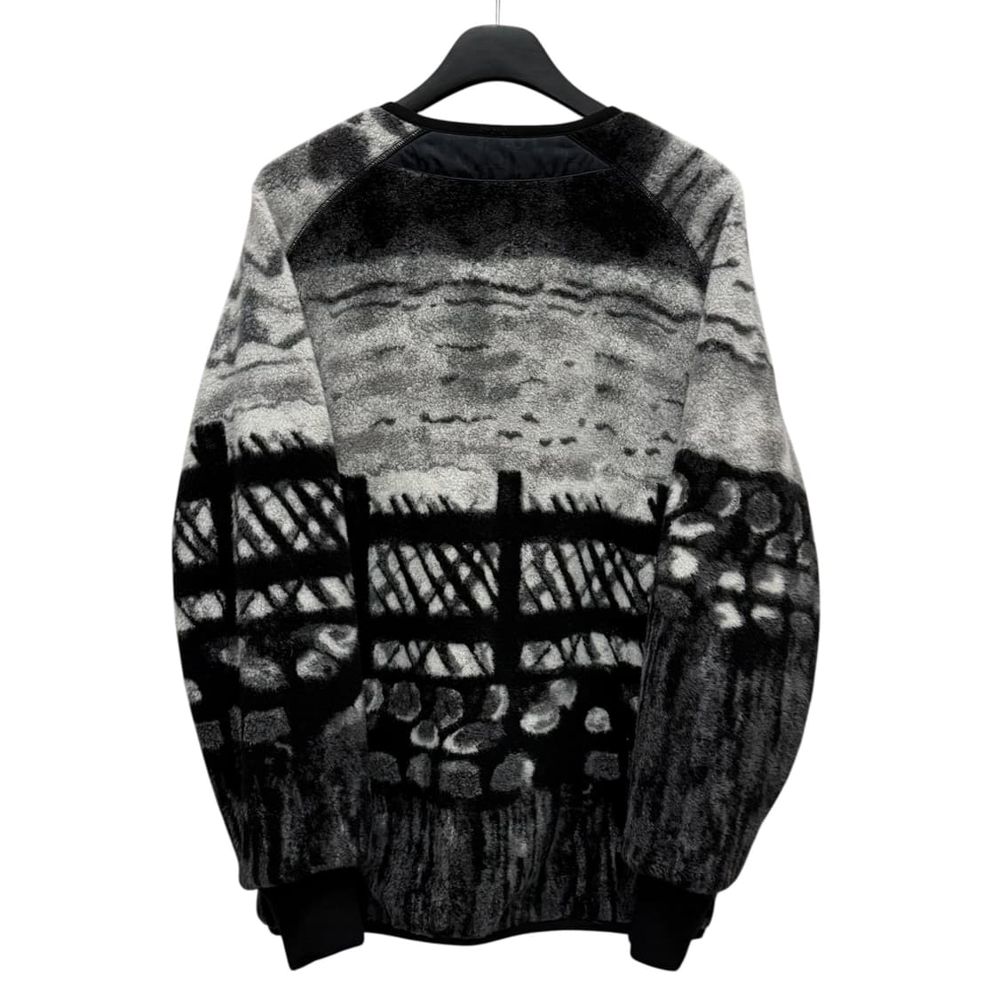 디올 × 피터 도익 울 허리 재킷 버튼다운 플리스 재킷 (100)  상품이미지4