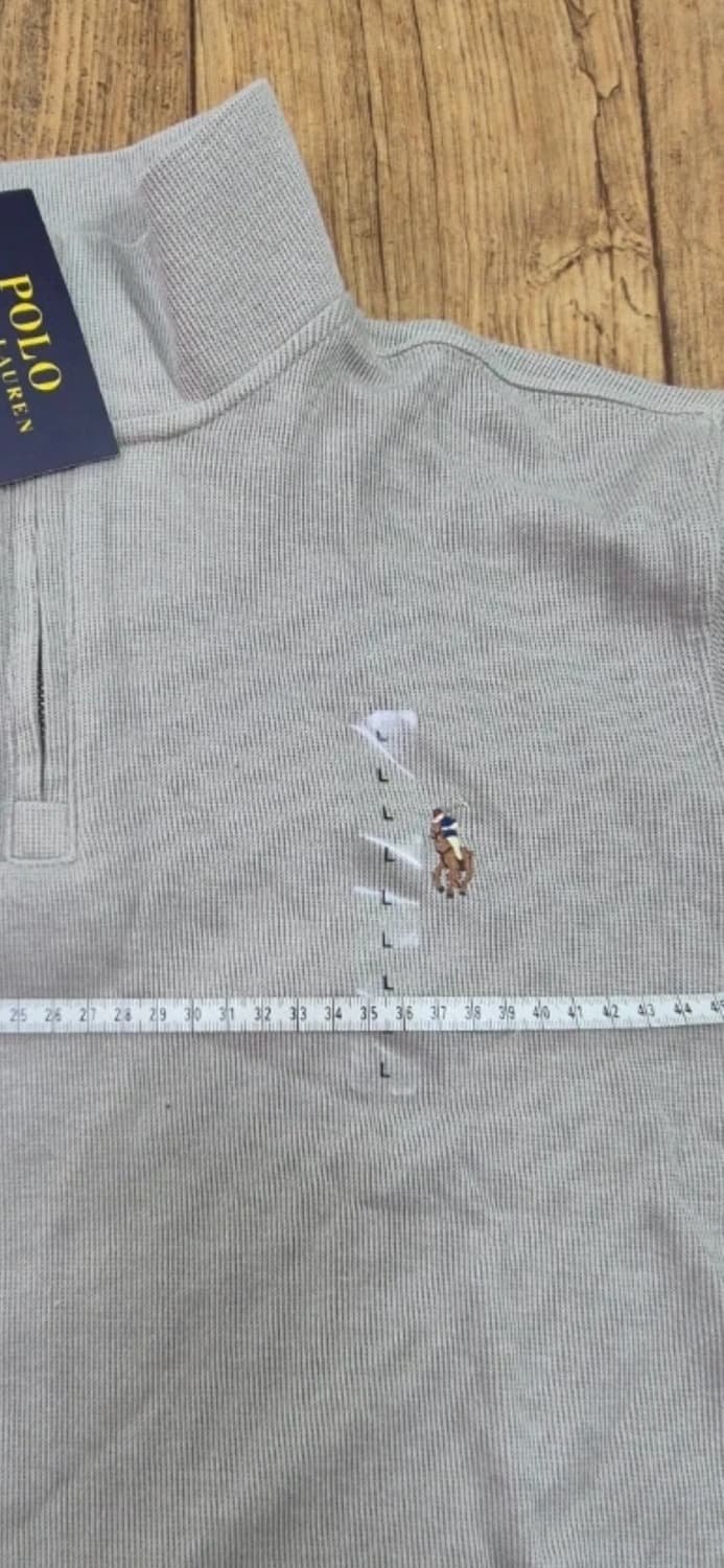 폴로 랄프로렌 반집업 베이지 니트L 새상품 상품이미지3