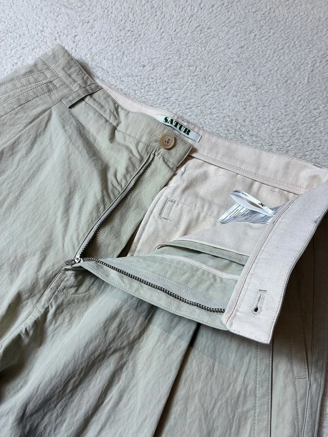 세터 원턱 퍼티그 나일론 와이드 팬츠 PN8014 상품이미지3