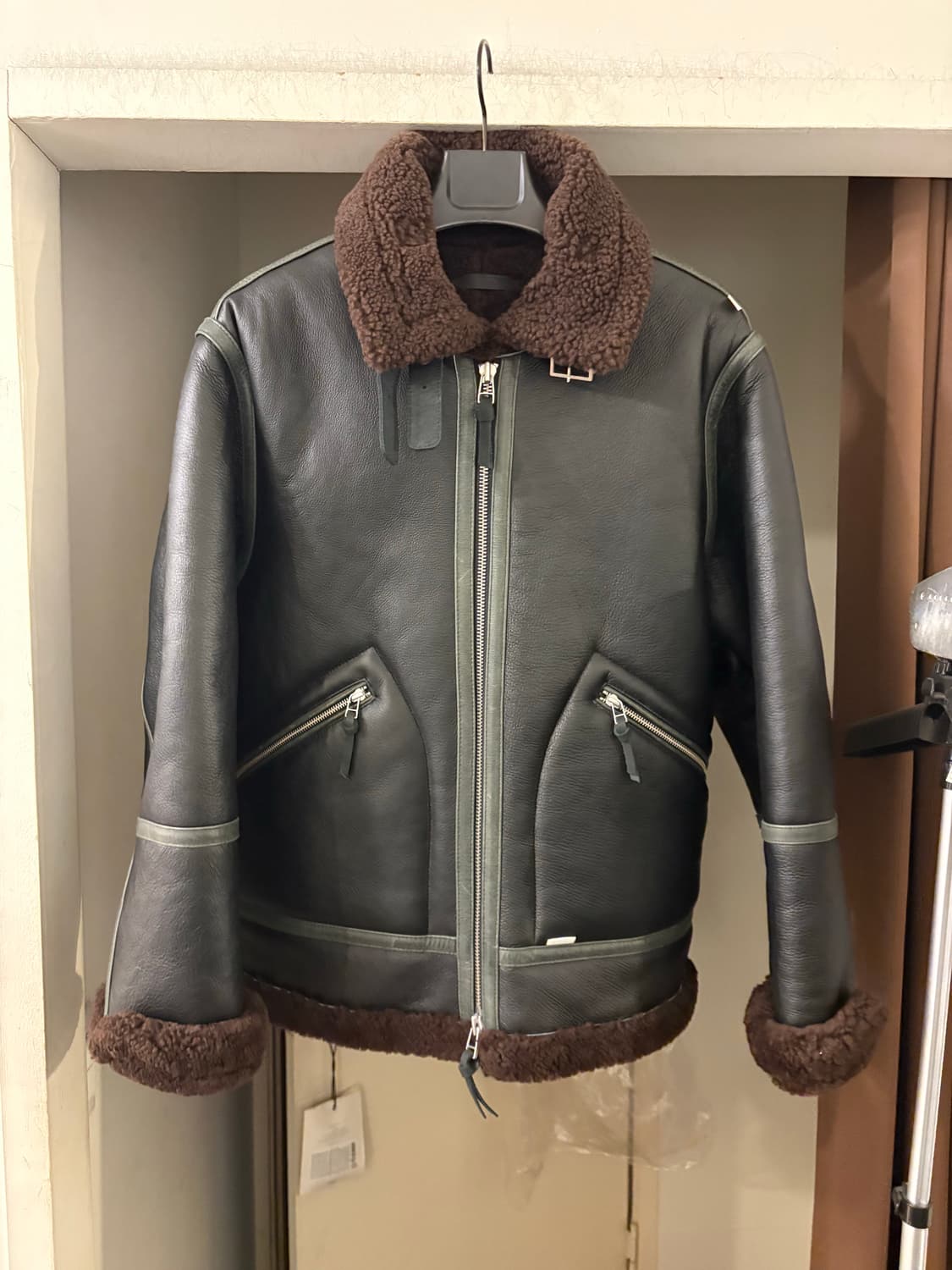 페치 fetch 이글 무통 자켓 무스탕 블랙 라지 상품이미지8