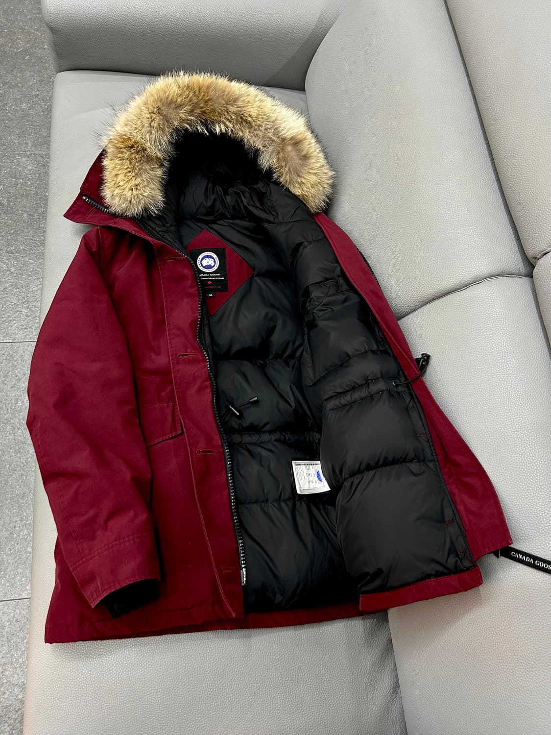 캐나다구스 버건디 패딩(M/55~66) 상품이미지9