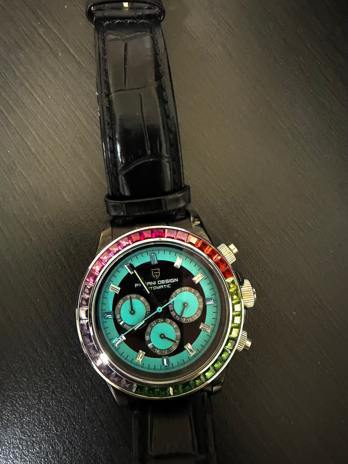 파가니 디자인 티파니컬러 레인보우 베젤 오토매틱 상품이미지7