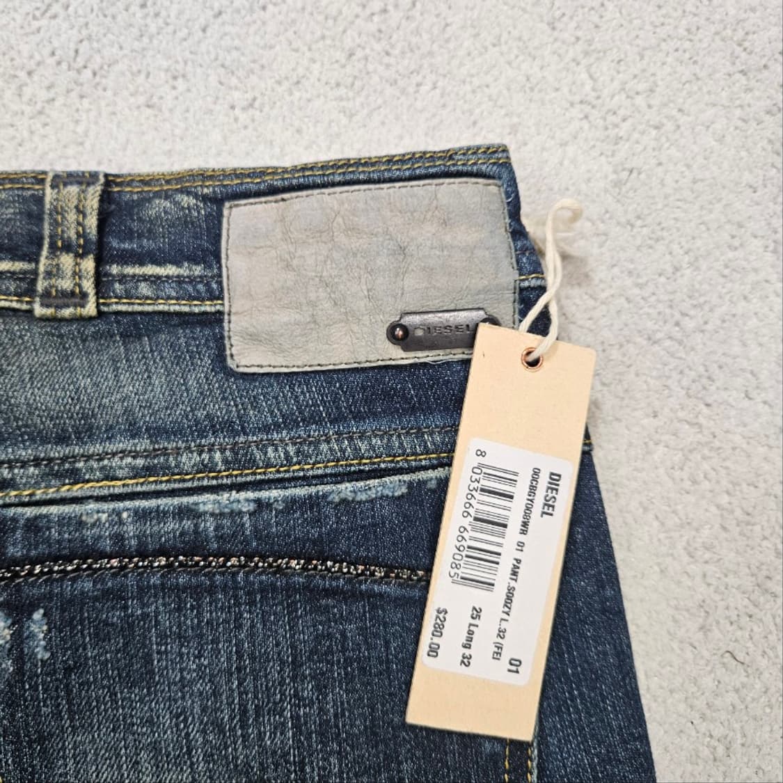 디젤 Soozy 데님 팬츠 25/32 상품이미지6