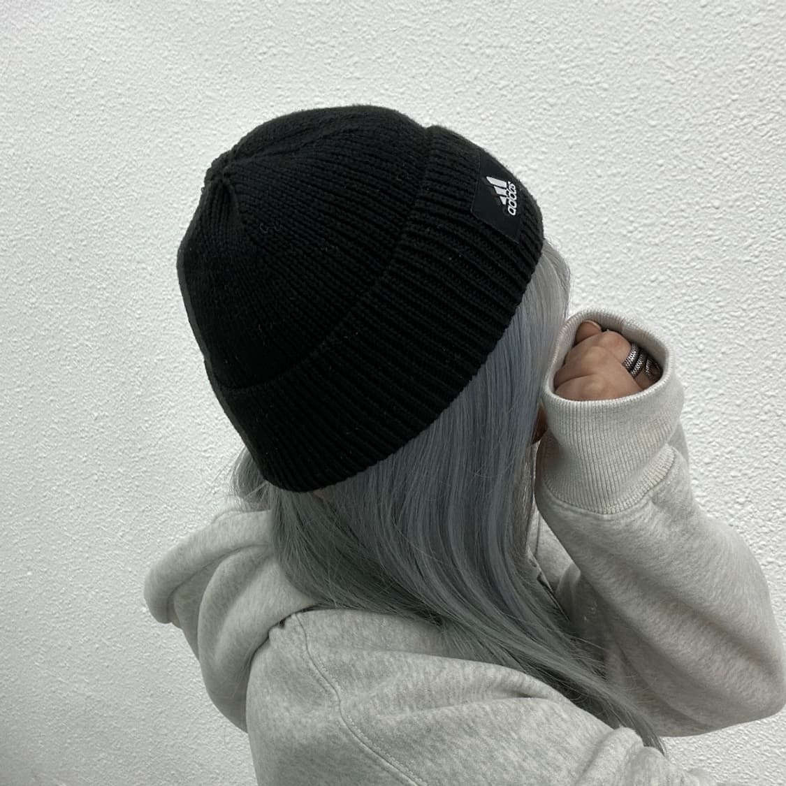 아디다스 에센셜 로고 블랙 비니 상품이미지3
