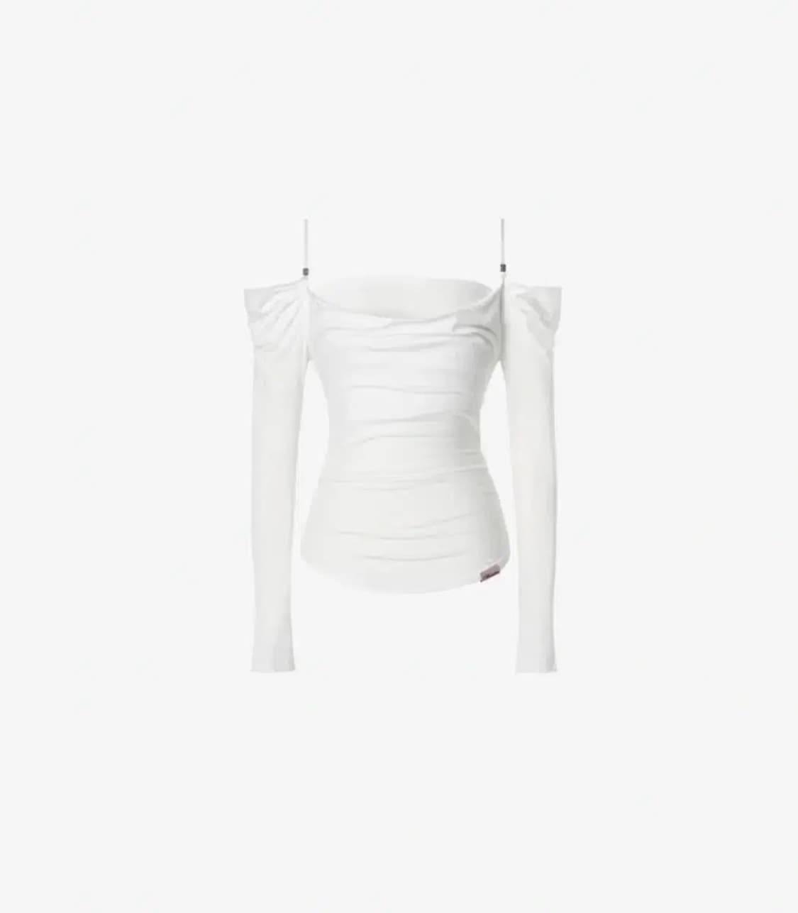 뉴얼린 이브드레이핑 오프숄더 블라우스 상품이미지2