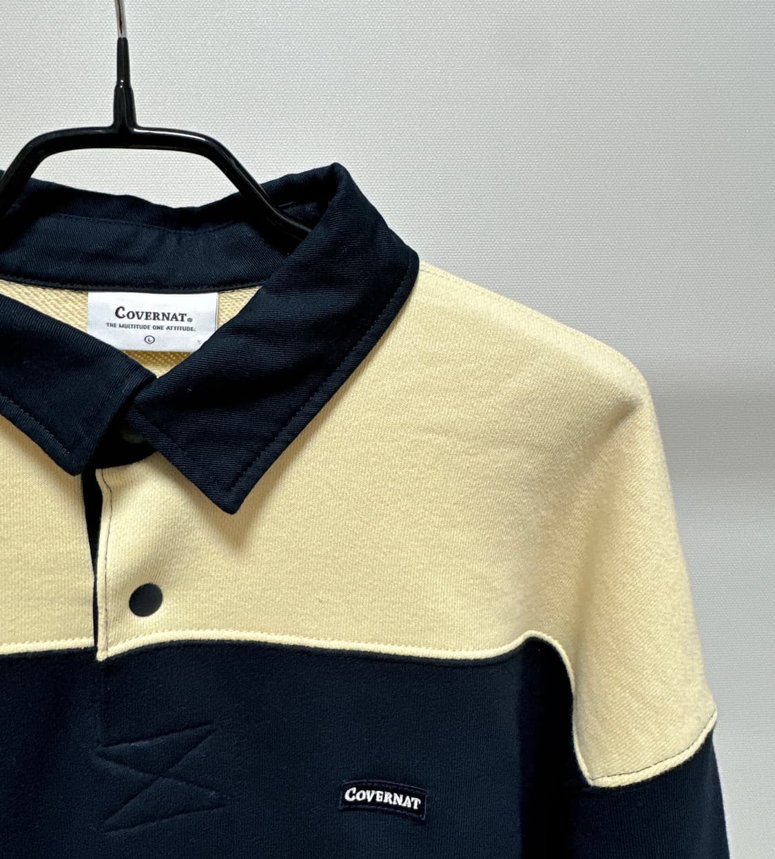 [L] 커버낫 스트라이프 럭비 긴팔 카라 티셔츠 피케 상품이미지3