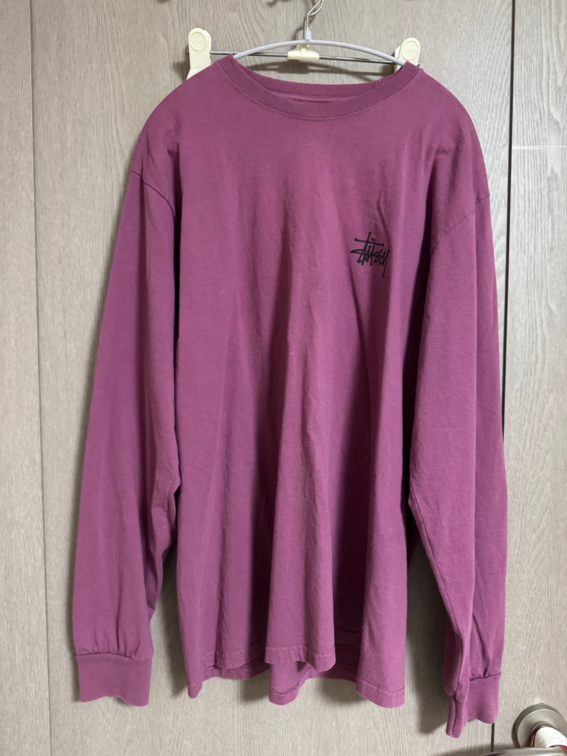 스투시 베이직 스투시 롱슬리브 티셔츠 베리 2024 상품이미지5