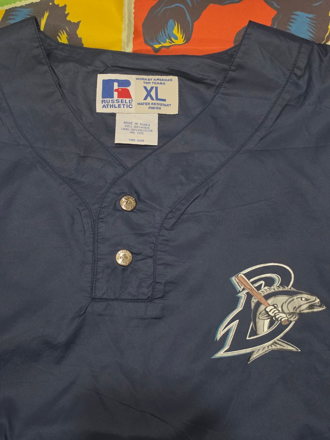 90's RUSSELL ATHLETIC 윈드브레이커 반팔 XL 상품이미지5