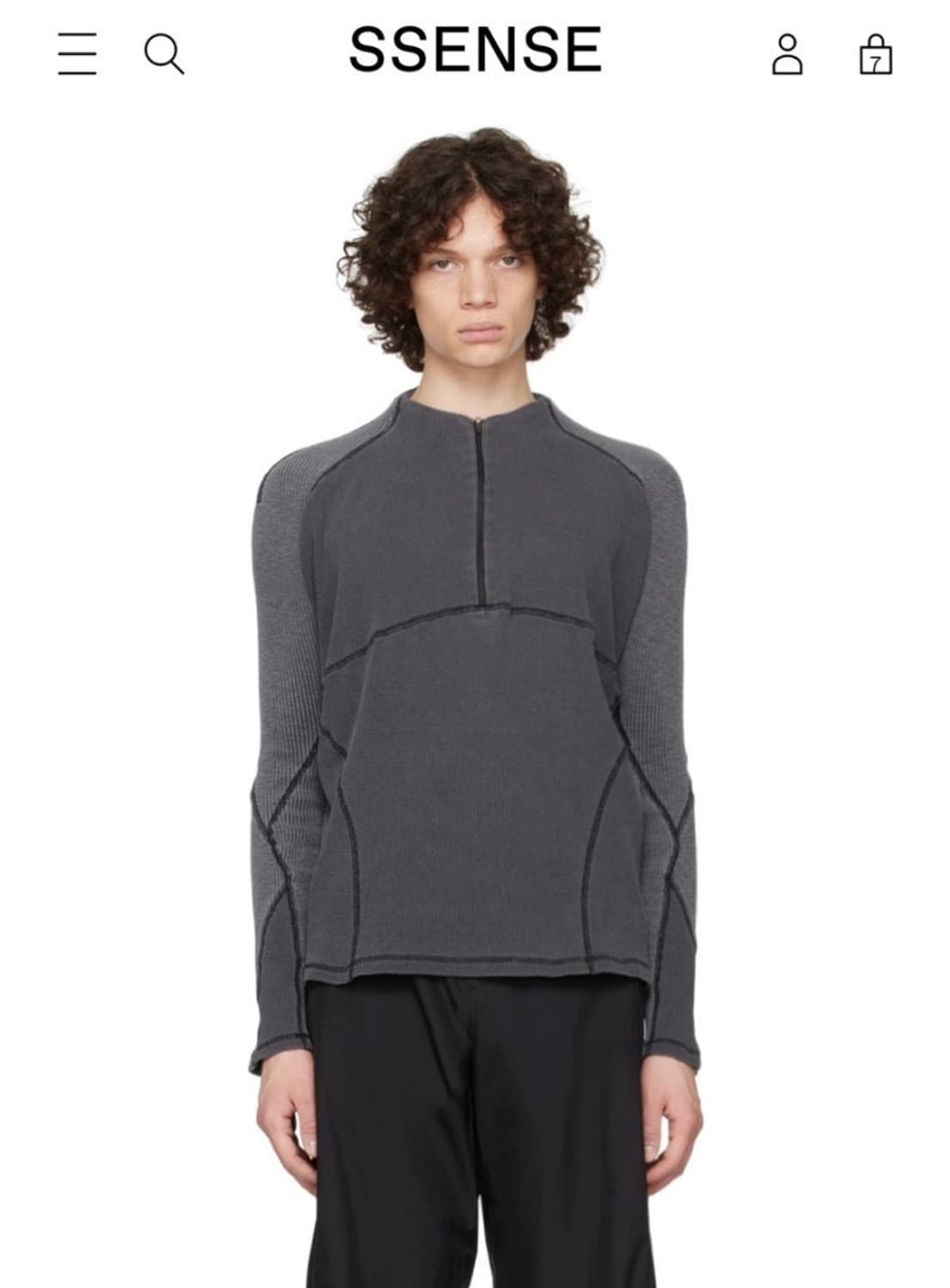 혜인서 그레이 하프집업 상품이미지1