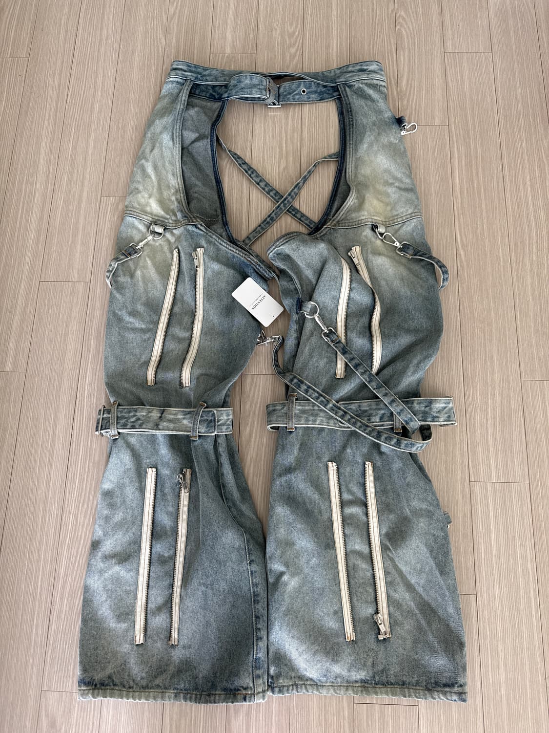 🇯🇵 준나카야마 25ss 본디지 챕스 데님 팬츠 상품이미지5