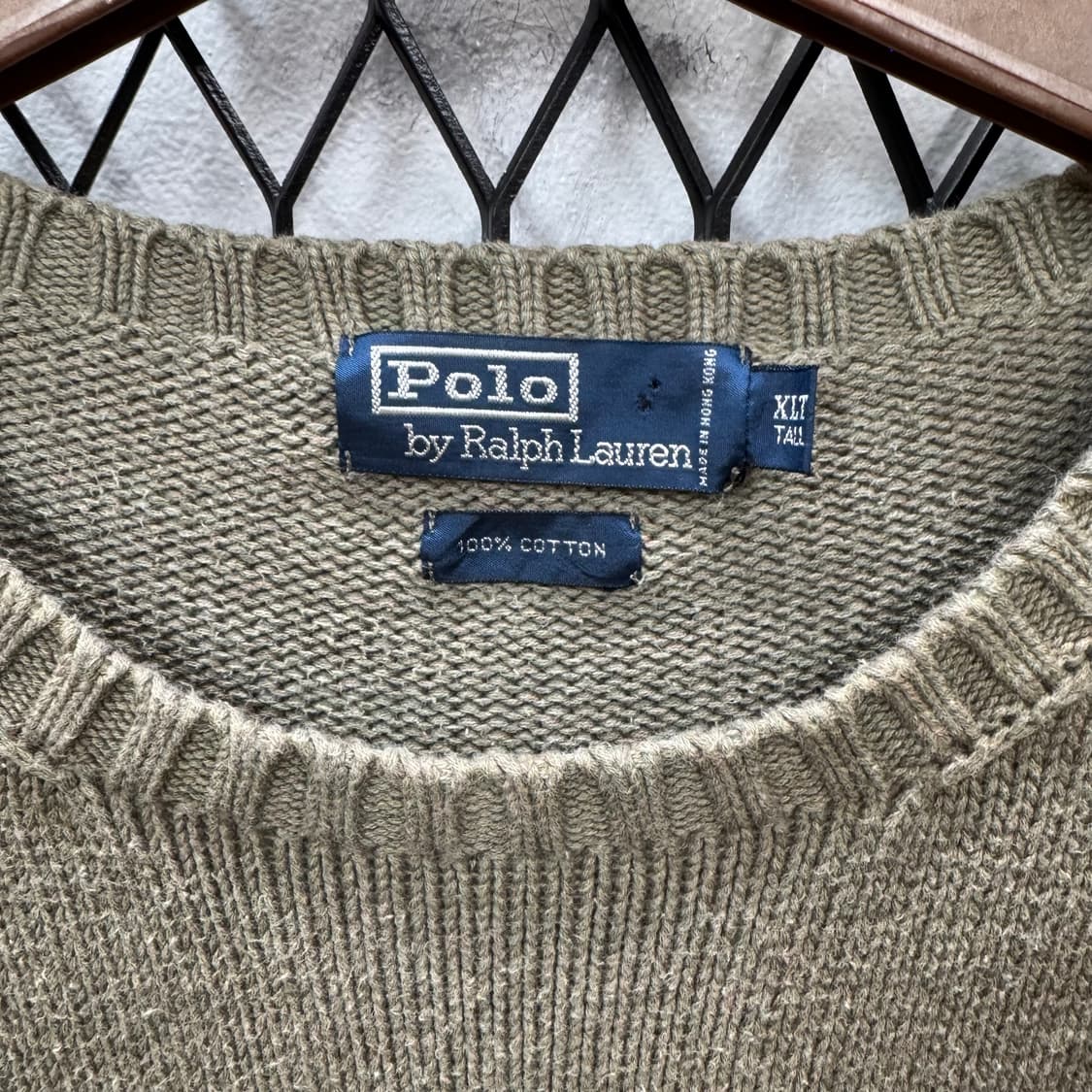 폴로 랄프로렌 니트 스웨터 버건디 포니 로고 포인트 라이트 카키 상품이미지6