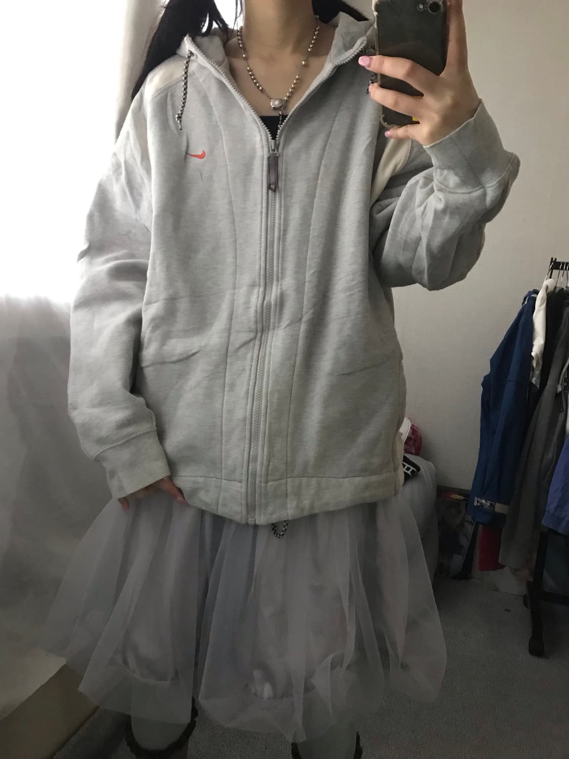 나이키 00s 연그레이 후드집업 상품이미지2