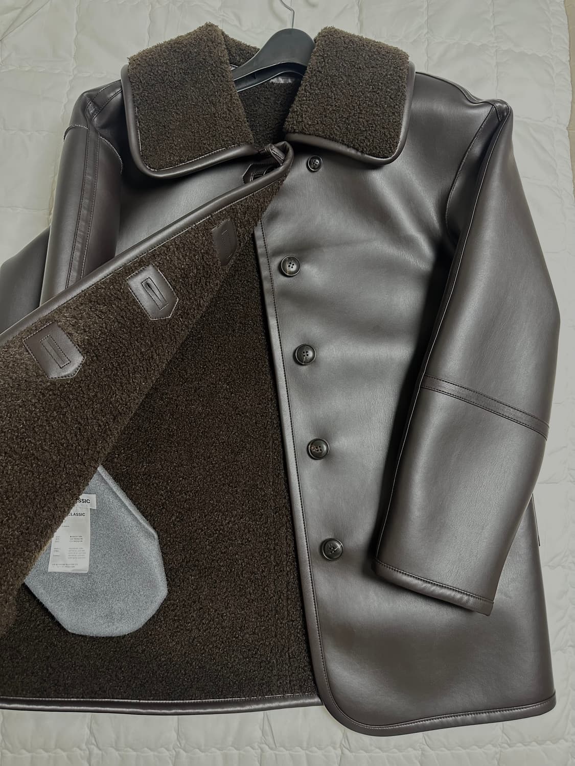 로우클래식 리버서블 시어링자켓 브라운 상품이미지2