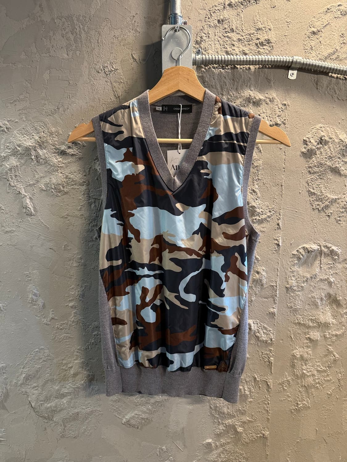 디스퀘어드2 DSQUARED2 카모 패턴 니트 베스트 그레이 XS 상품이미지1