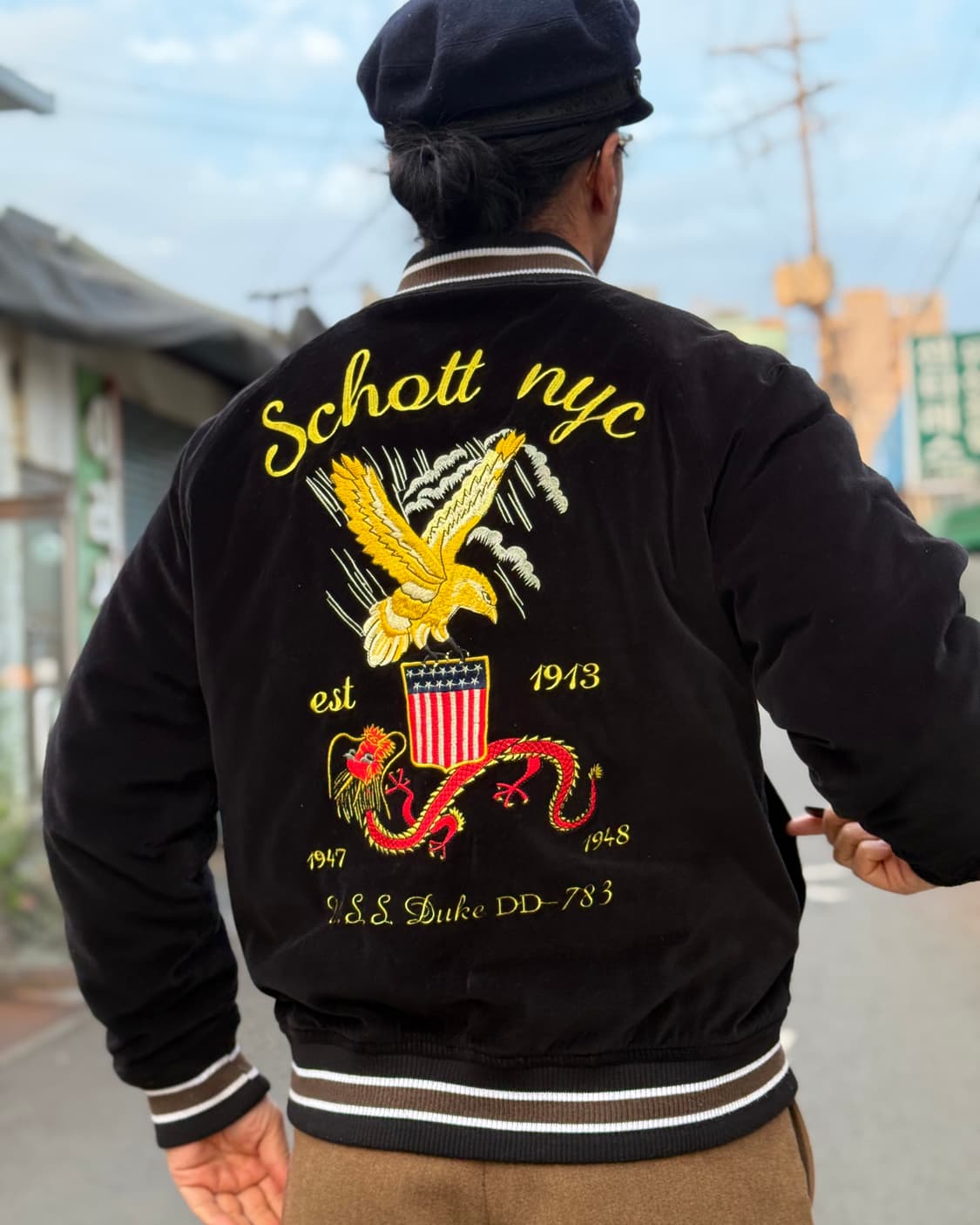 쇼트 N.Y.C. 16FW 듀크 벨벳 수베니어 자켓 XL 상품이미지9