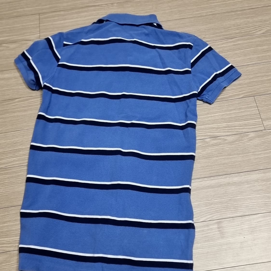 폴로 랄프로렌 블루 스트라이프 반팔 카라티xs 상품이미지3