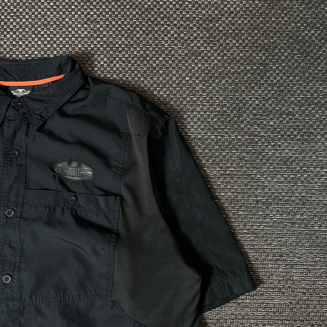 할리데이비슨 블랙 이글 패치로고 투포켓 반팔 셔츠 2XL 상품이미지3
