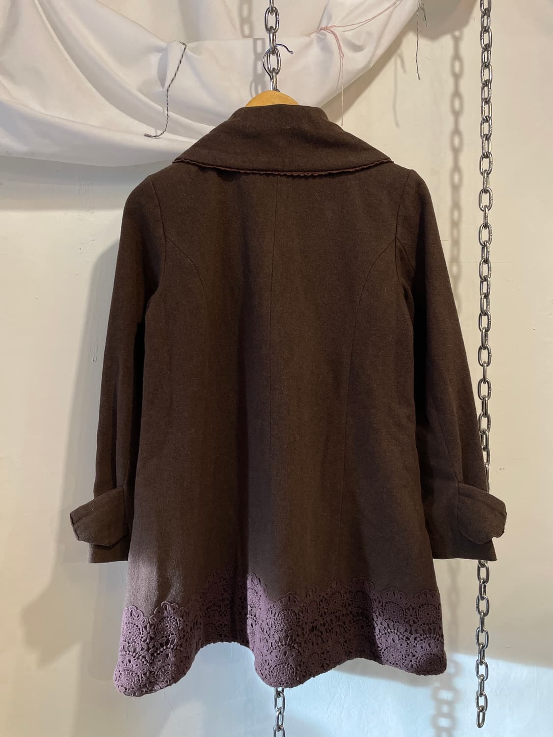 axes femme 엑시즈팜 자수 리본 브라운 코트 러블리 갸루 상품이미지6