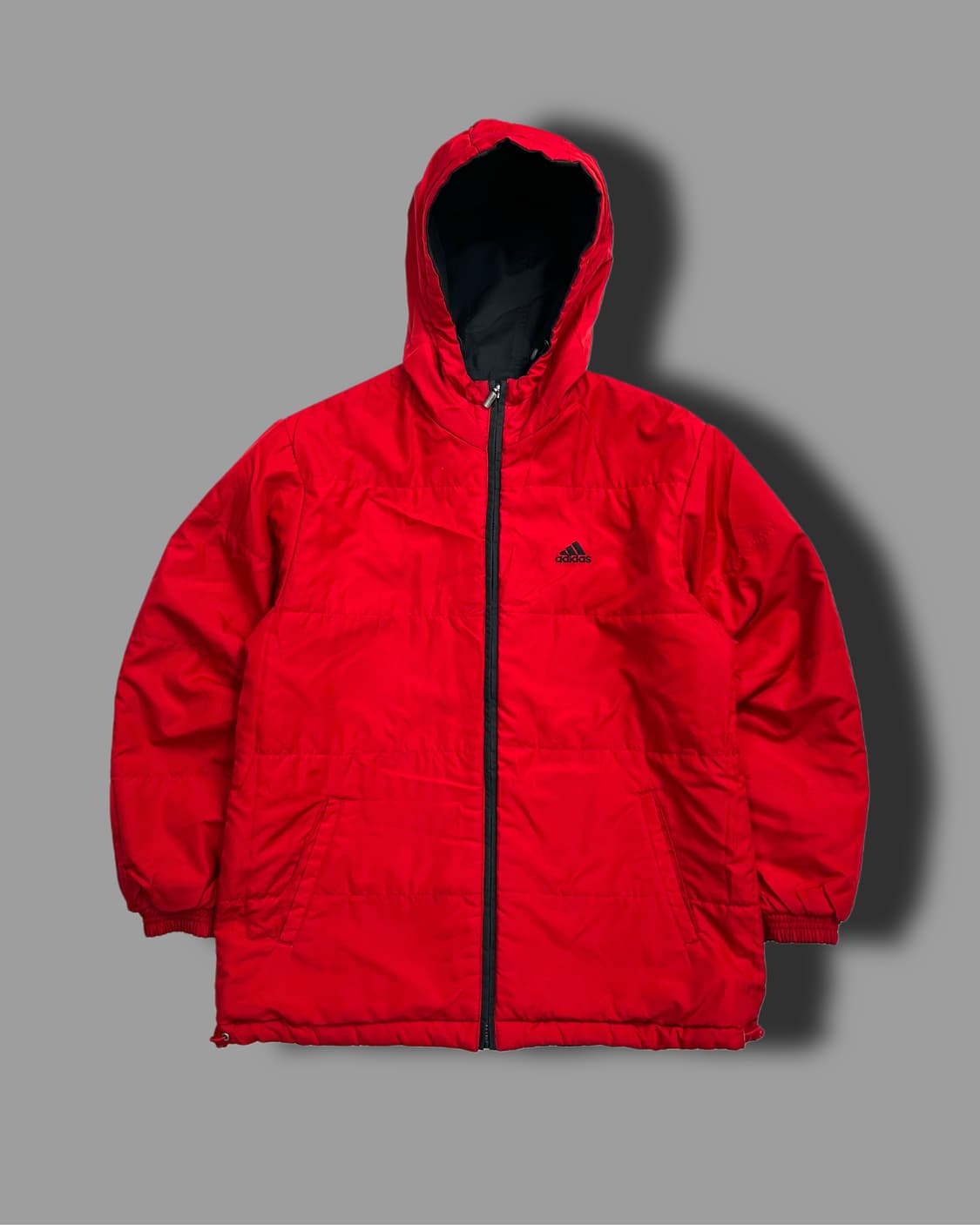 아디다스 블랙 레드 리버시블 빅로고 후디 점퍼 95 상품이미지9