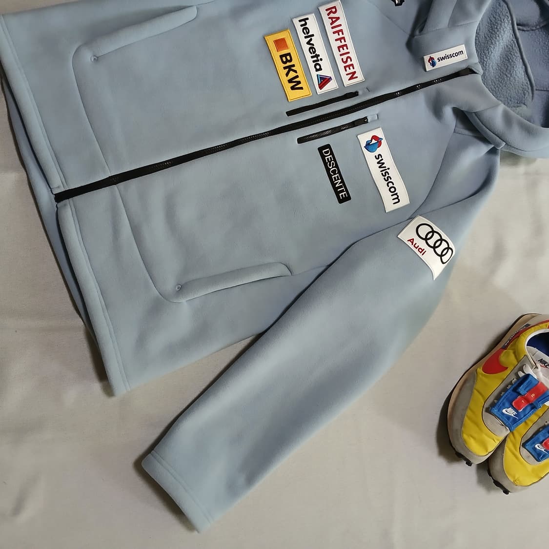 DESCENT 데상트 하늘색 본딩 후리스 아우디 따끈따끈 자켓 상품이미지4