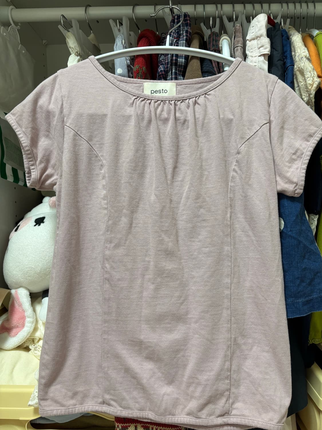 페스토 SHIRRING T-SHIRT ROSE 상품이미지1