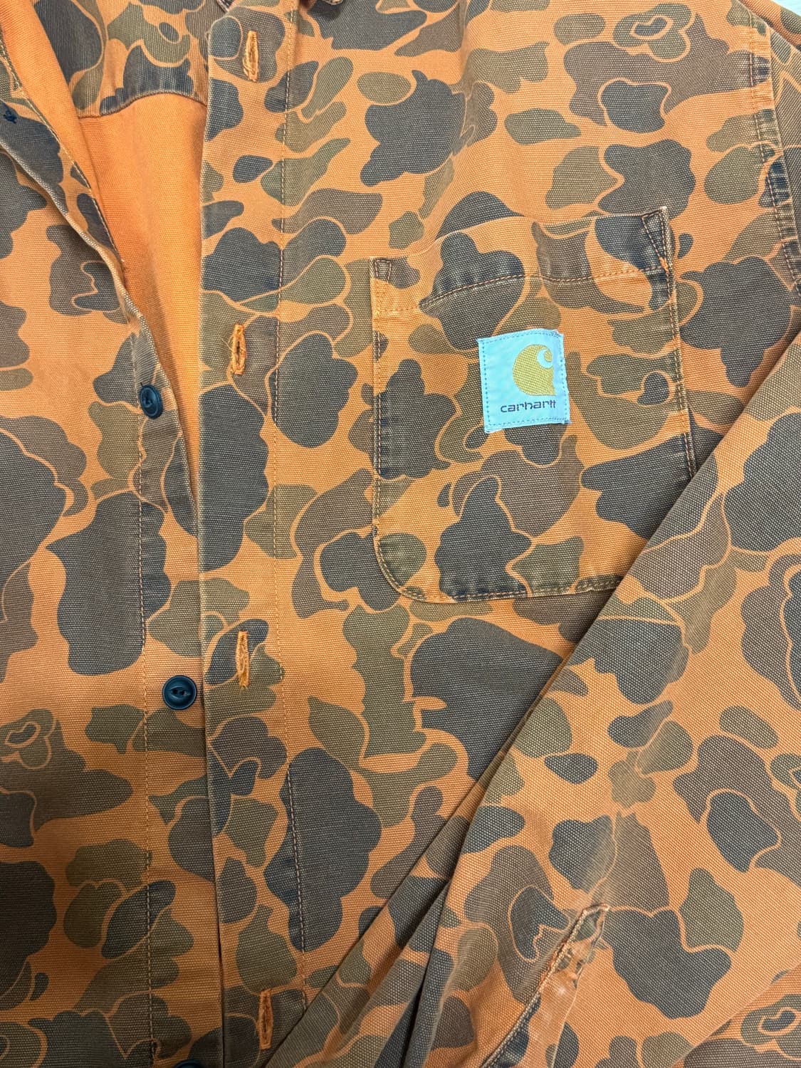 칼하트 카모 긴팔 셔츠 상품이미지4