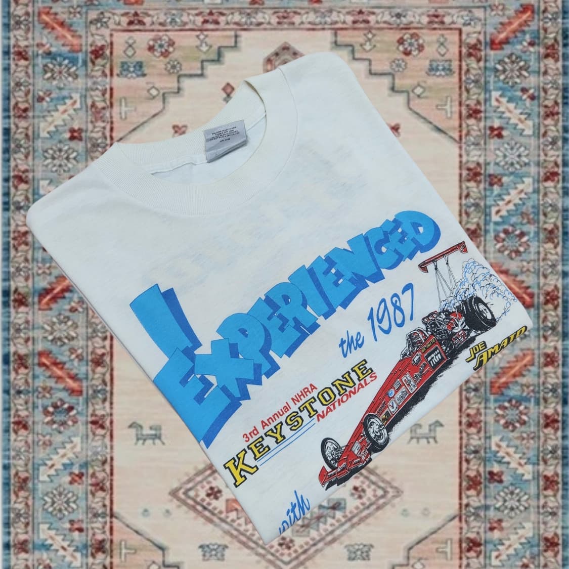 80s oneita 빈티지 NHPA 레이싱 티셔츠 (L) 상품이미지3