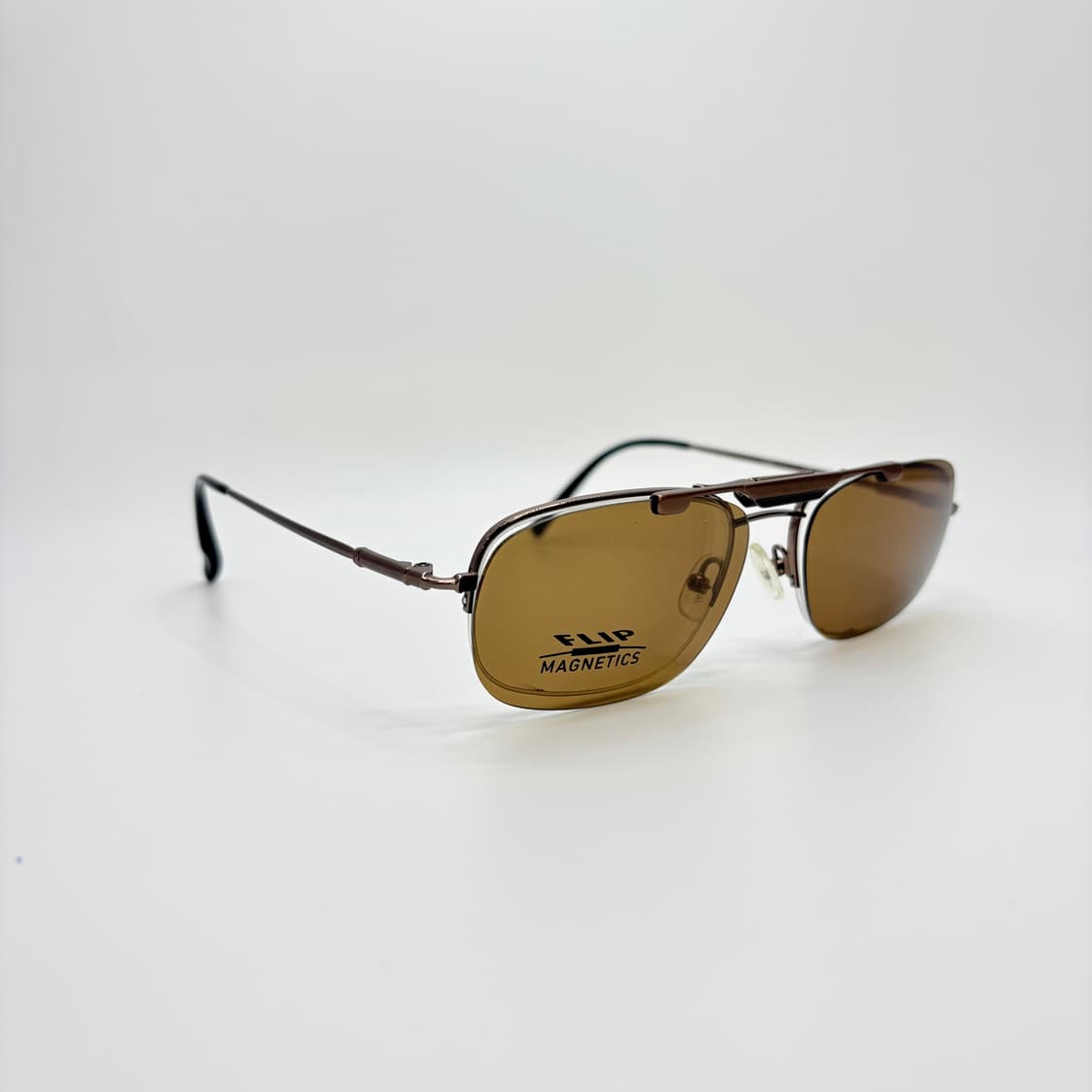 FLIP MAGNETICS 브라운 투브릿지 클립 선글라스 상품이미지2