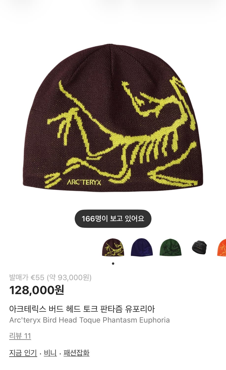 아크테릭스 버드 헤드 비니 급처 상품이미지2