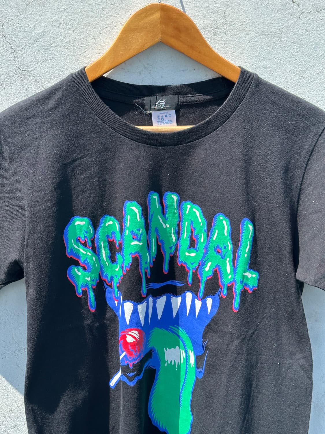 [S] SCANDAL 빈티지 블랙 반팔 티셔츠 상품이미지2