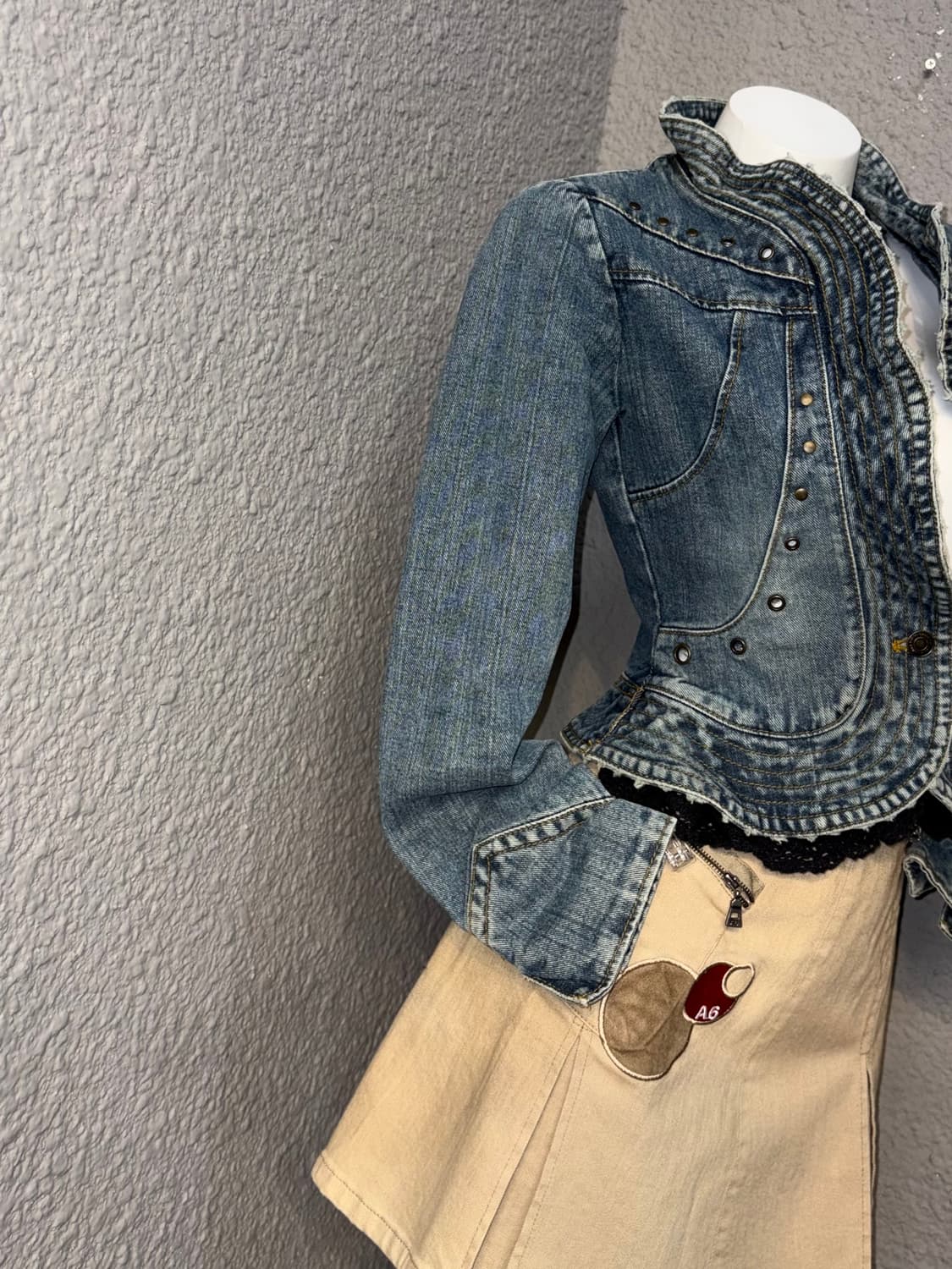 RAZY ANGEL 스터드 데님자켓 상품이미지3