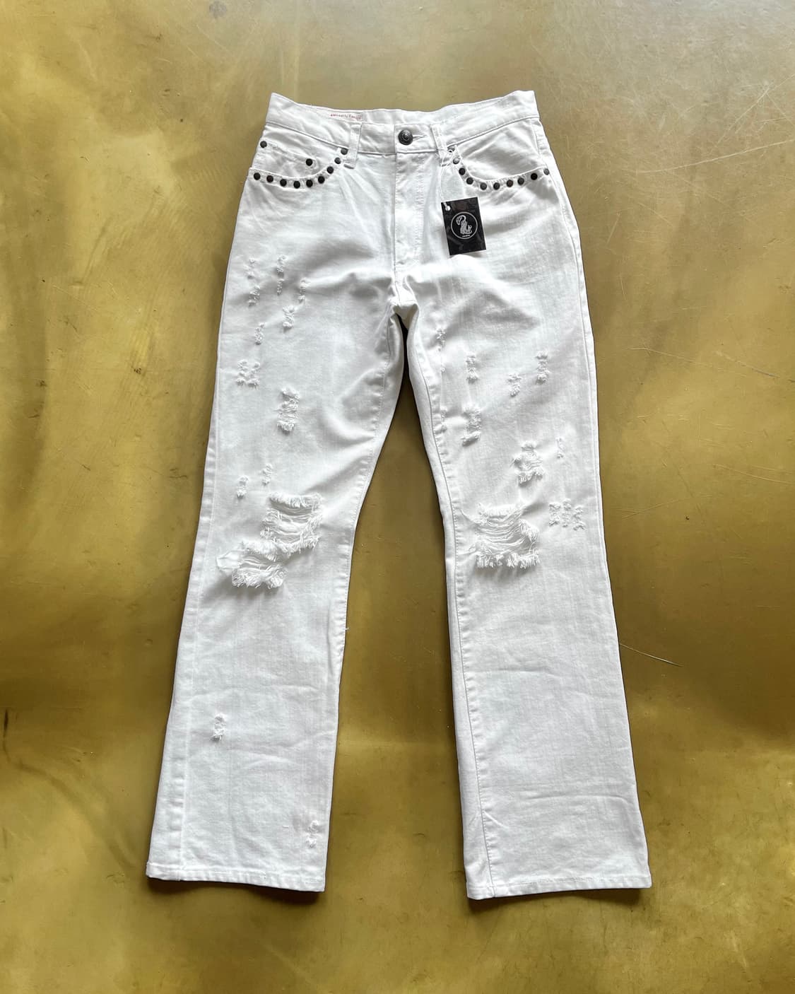 90-00s RUSH/HOUR Destroyed White Pants 상품이미지3