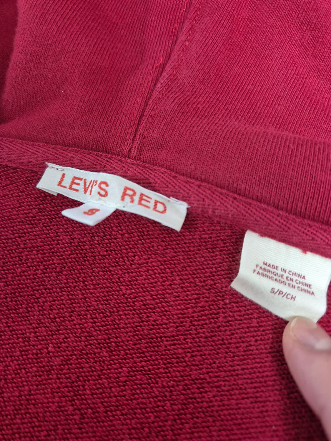 리바이스 레드 후드집업 (2022 레드컬렉션) 상품이미지3