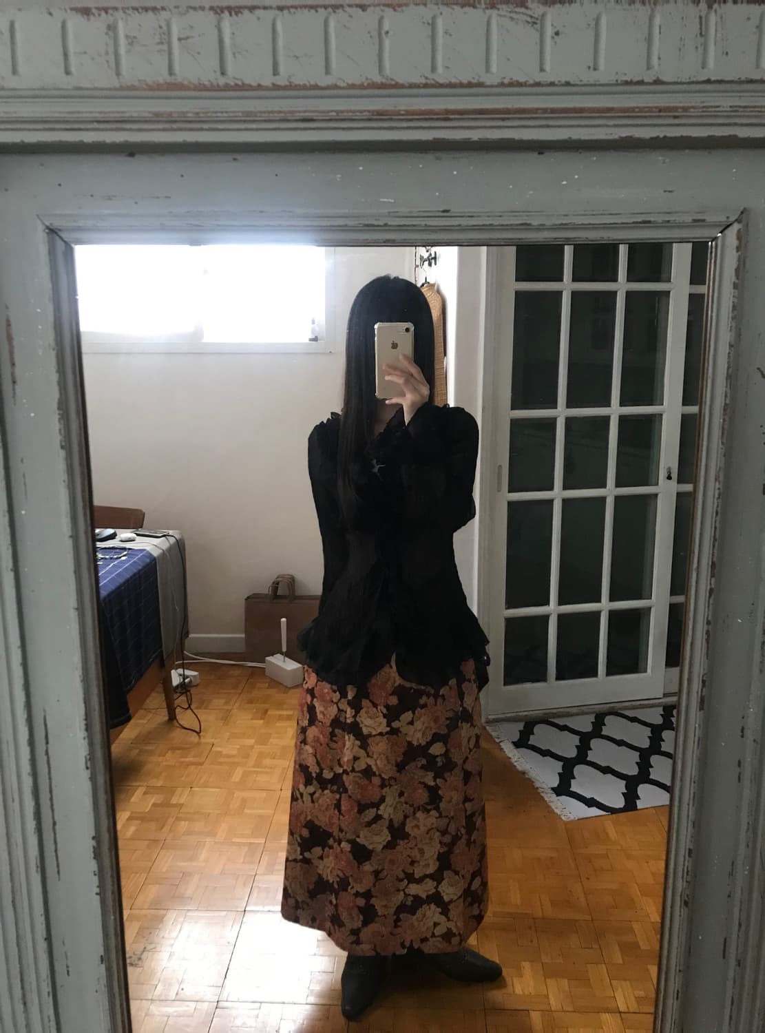 vintage pattern skirt 상품이미지3
