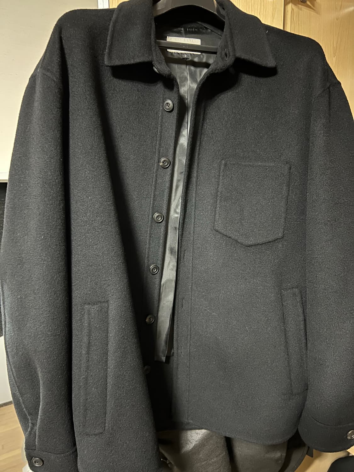 비긴202 핸드메이드 하프코트 블랙 상품이미지2