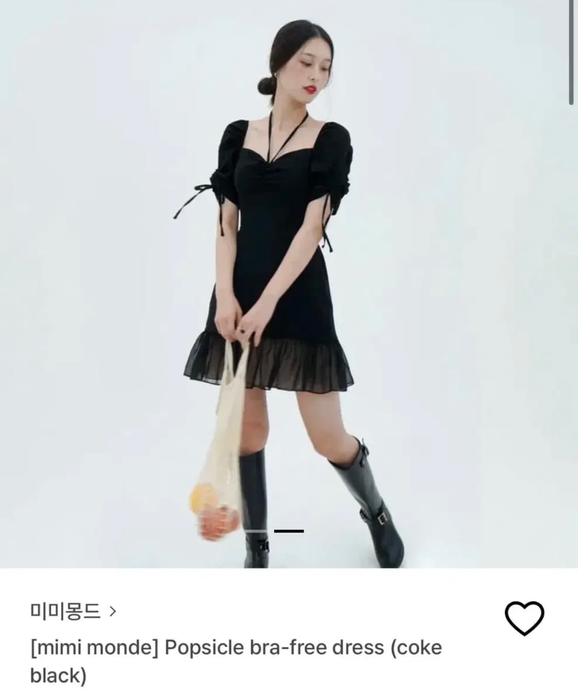 미미몽드 팝시클 브라프리 블랙 원피스 상품이미지1