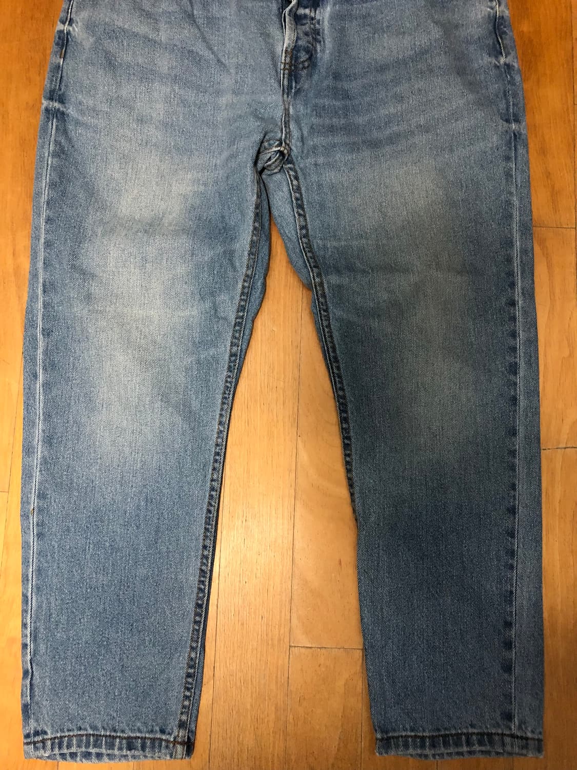 자라 클래식핏 빈티지 워싱 연청 데님팬츠 청바지 34 상품이미지7