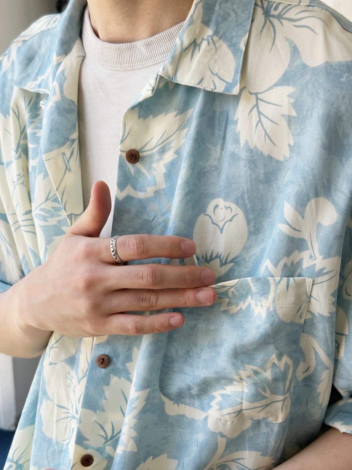 100% rayon design patterned H/S shirt 상품이미지9
