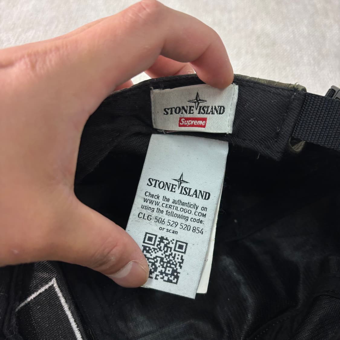 슈프림 X 스톤아일랜드 14FW 카모 캠프캡 상품이미지4