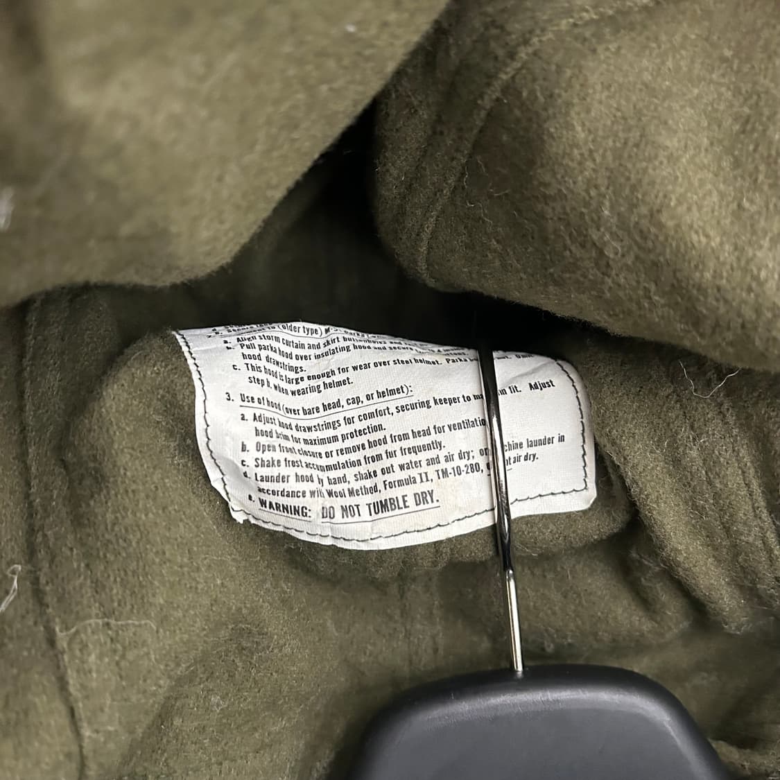 미군 오리지널 M-65 피쉬테일 개파카 야상 상품이미지9