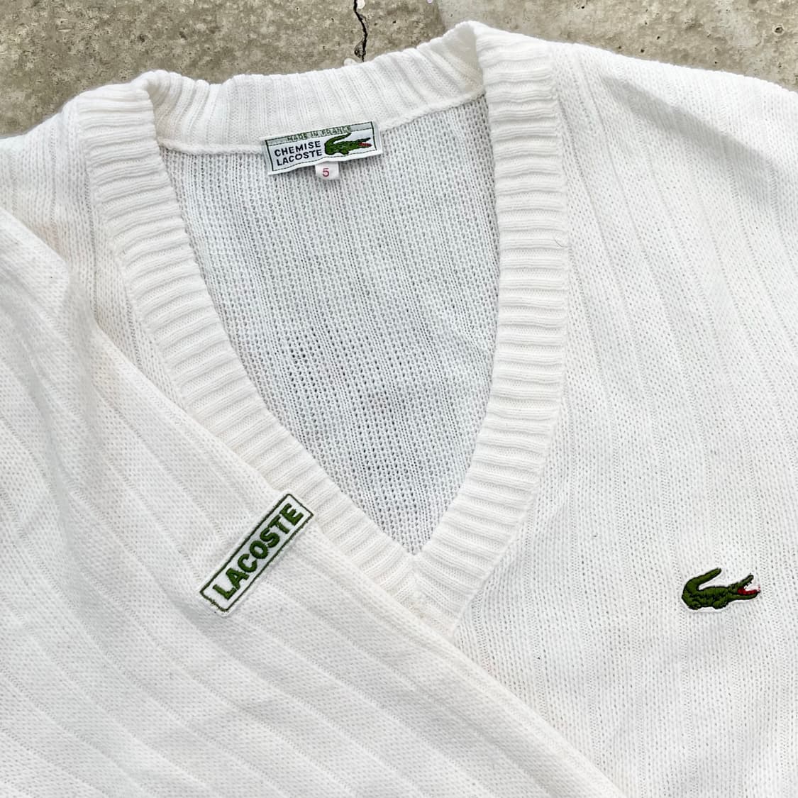 90's 라코스테 아크릴 스웨터 L-XL 상품이미지3