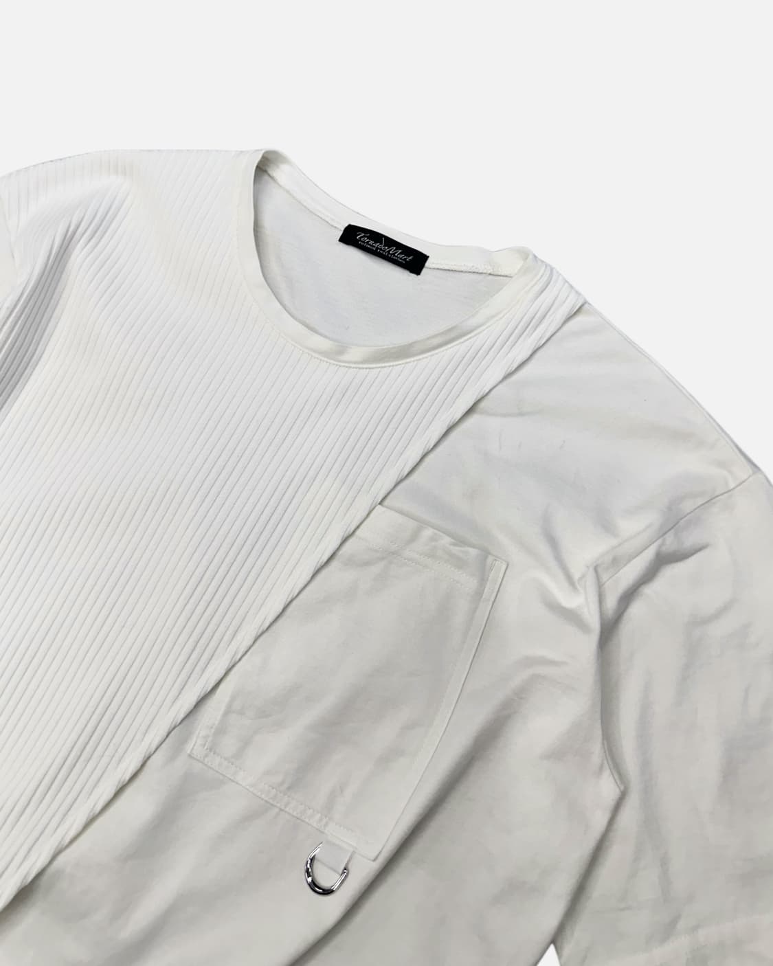 wrap ribbed layer pocket t-shirt 상품이미지2