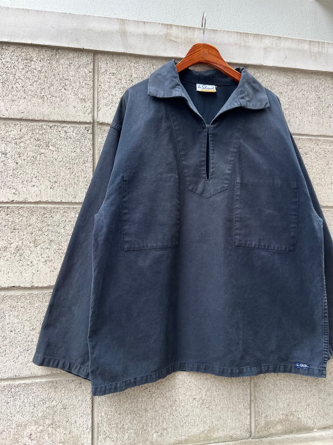 FRENCH FADED FISHERMAN 블랙프렌치워크스목자켓 상품이미지4