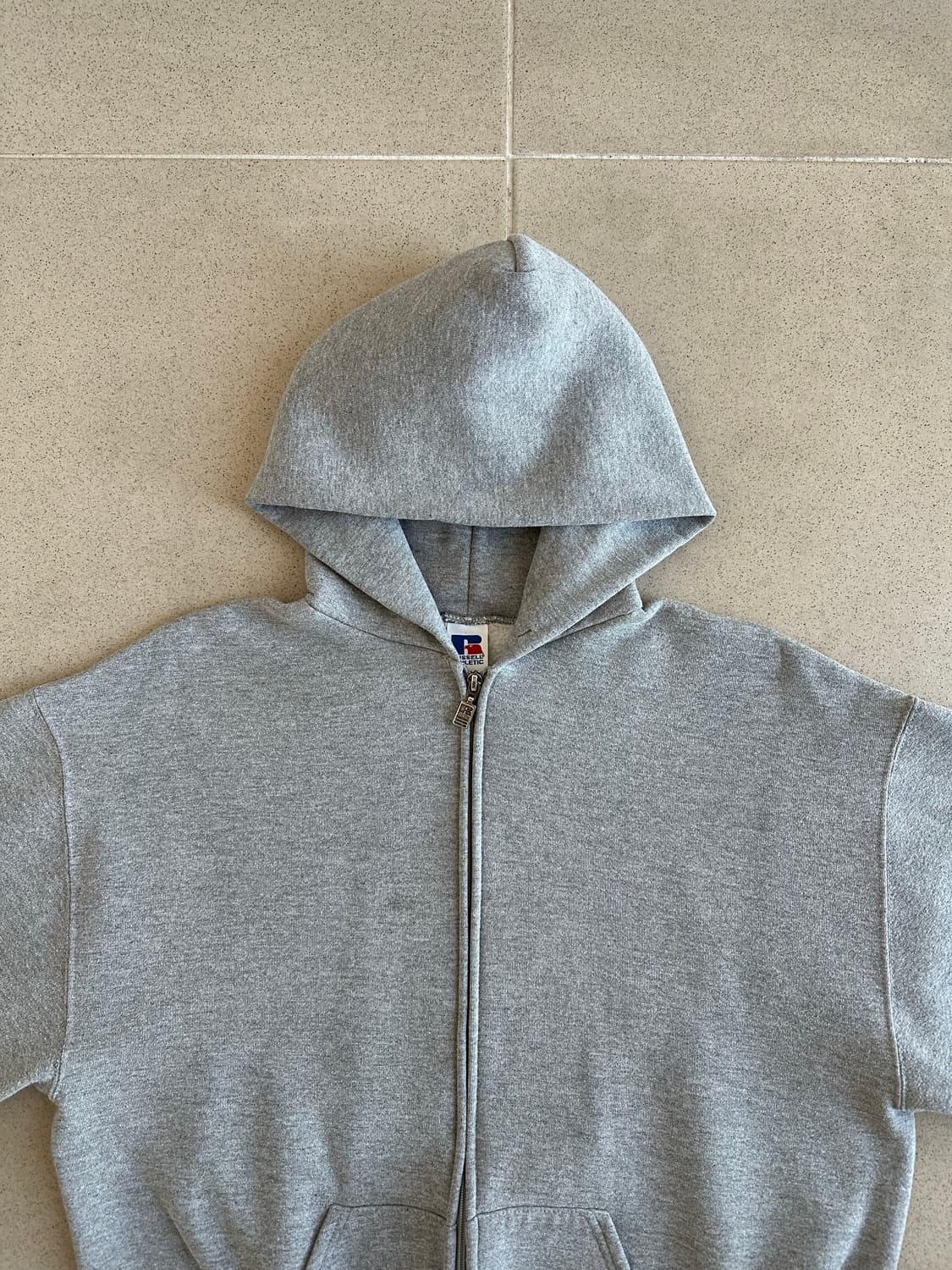90s 빈티지 러셀 후드집업 그레이 L USA 상품이미지4