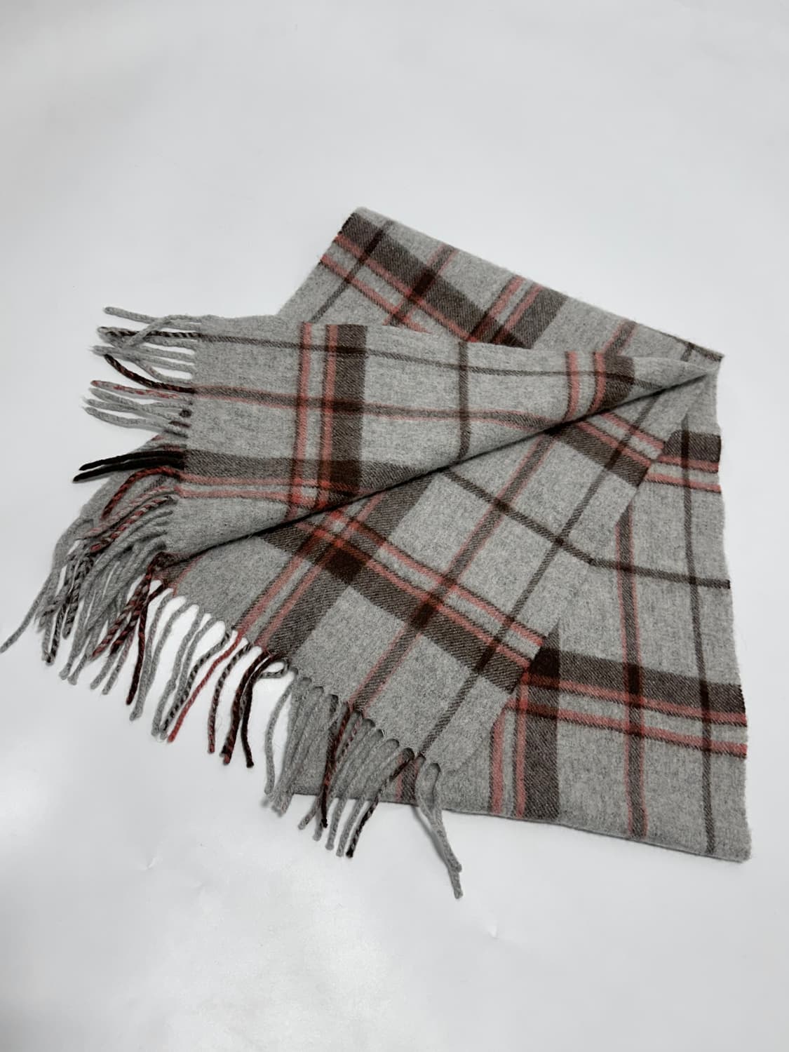 퓨어 울 체크 머플러 상품이미지4