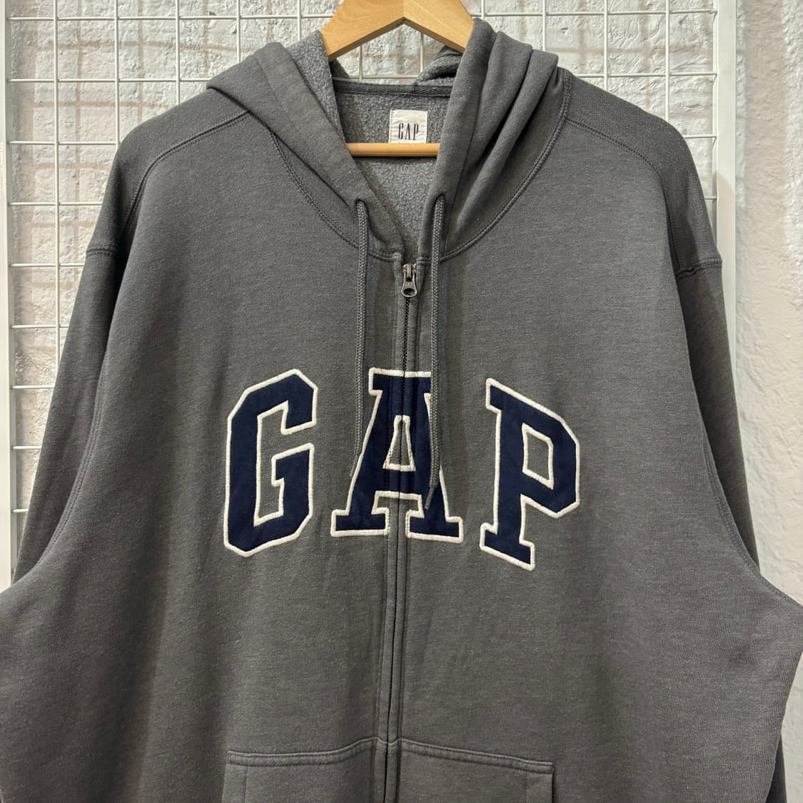 GAP 갭 y2k 차콜 후드집업 2XL 상품이미지3